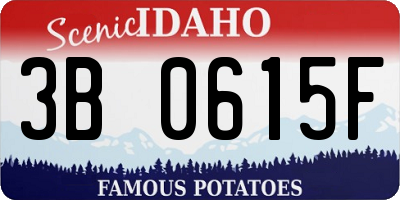 ID license plate 3B0615F
