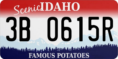 ID license plate 3B0615R