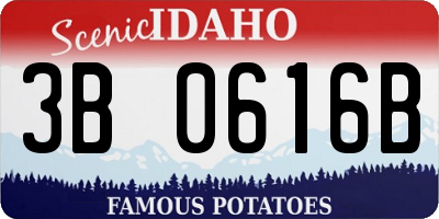 ID license plate 3B0616B