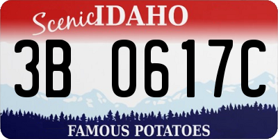 ID license plate 3B0617C
