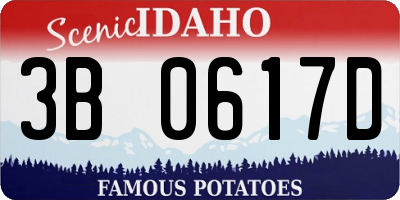 ID license plate 3B0617D