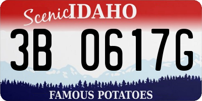 ID license plate 3B0617G