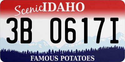 ID license plate 3B0617I