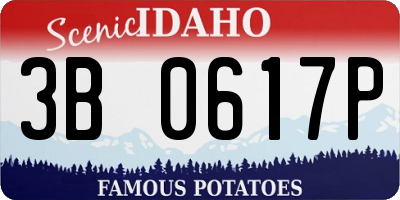 ID license plate 3B0617P