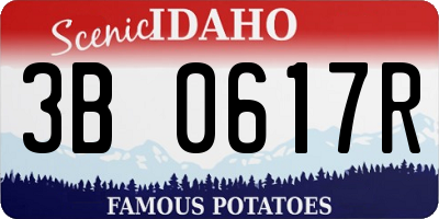 ID license plate 3B0617R