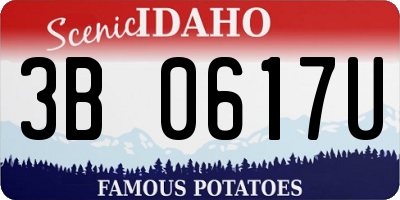 ID license plate 3B0617U