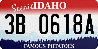 ID license plate 3B0618A