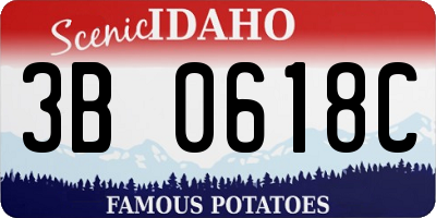 ID license plate 3B0618C