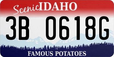 ID license plate 3B0618G