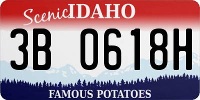 ID license plate 3B0618H