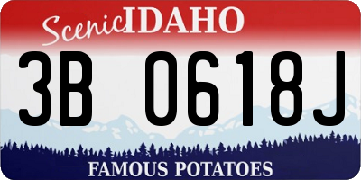 ID license plate 3B0618J