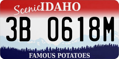 ID license plate 3B0618M