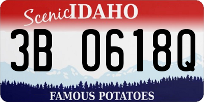 ID license plate 3B0618Q