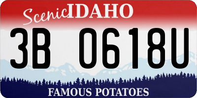 ID license plate 3B0618U
