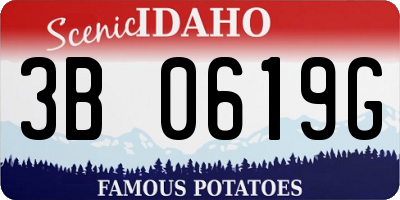 ID license plate 3B0619G
