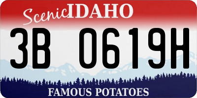ID license plate 3B0619H