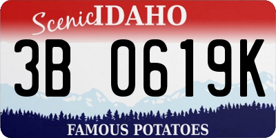 ID license plate 3B0619K