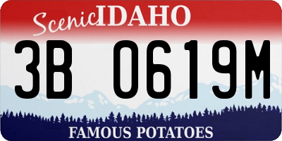 ID license plate 3B0619M