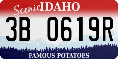 ID license plate 3B0619R