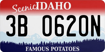 ID license plate 3B0620N