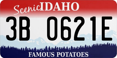 ID license plate 3B0621E