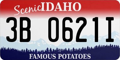 ID license plate 3B0621I