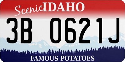 ID license plate 3B0621J