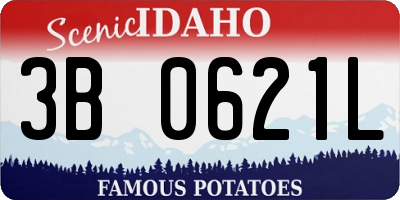 ID license plate 3B0621L