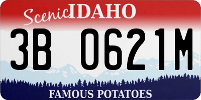 ID license plate 3B0621M
