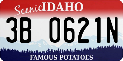 ID license plate 3B0621N