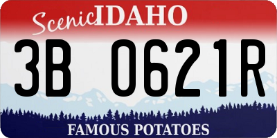 ID license plate 3B0621R