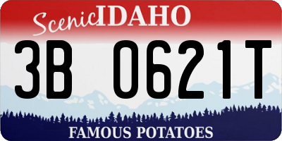 ID license plate 3B0621T