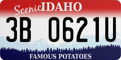 ID license plate 3B0621U