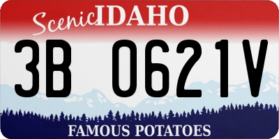 ID license plate 3B0621V