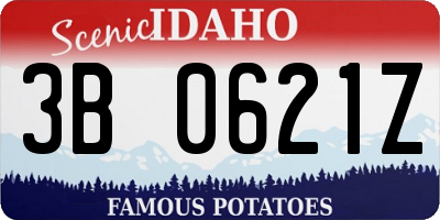 ID license plate 3B0621Z