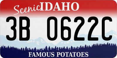 ID license plate 3B0622C