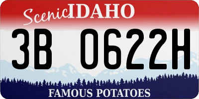 ID license plate 3B0622H