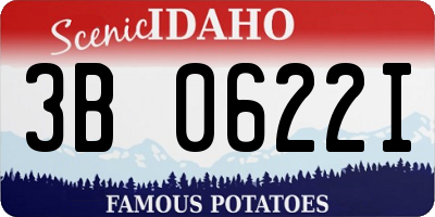 ID license plate 3B0622I