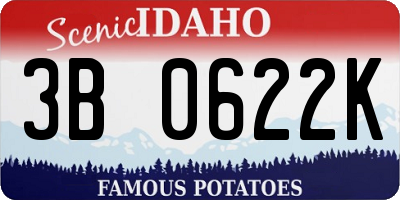 ID license plate 3B0622K
