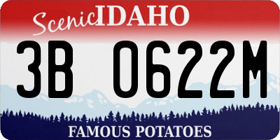 ID license plate 3B0622M