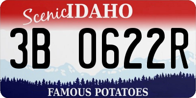 ID license plate 3B0622R