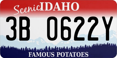 ID license plate 3B0622Y