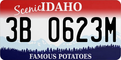 ID license plate 3B0623M
