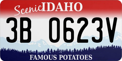 ID license plate 3B0623V