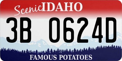 ID license plate 3B0624D