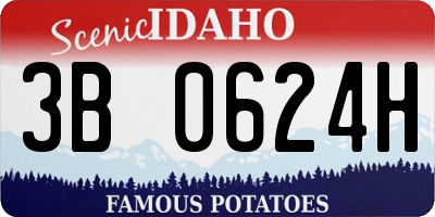 ID license plate 3B0624H
