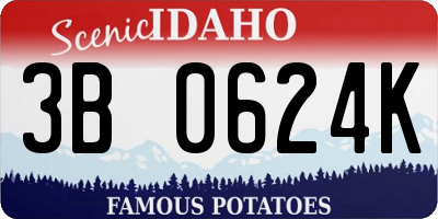 ID license plate 3B0624K