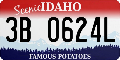 ID license plate 3B0624L