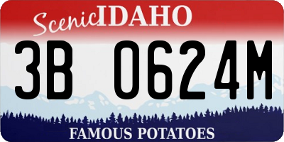 ID license plate 3B0624M