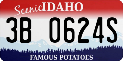 ID license plate 3B0624S